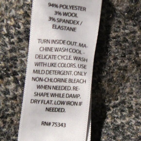 Jessica Simpson Plaid Long Button Cardigan Wool Bleed Sweater Brown Gray Small S - Picture 10 of 16